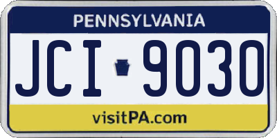 PA license plate JCI9030