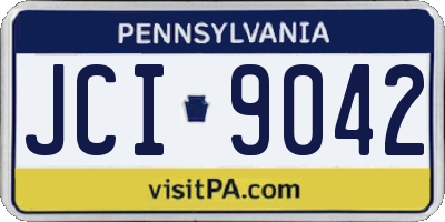 PA license plate JCI9042