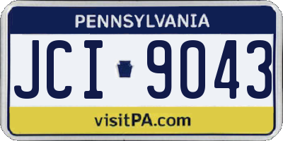 PA license plate JCI9043