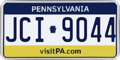 PA license plate JCI9044