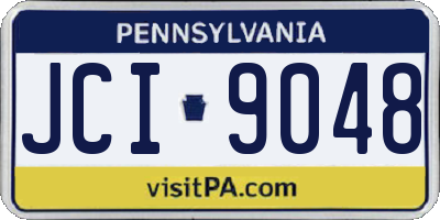 PA license plate JCI9048