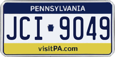 PA license plate JCI9049