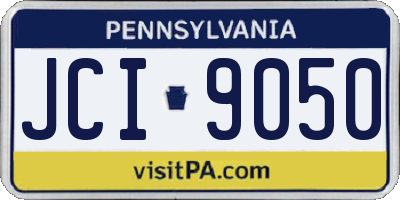 PA license plate JCI9050