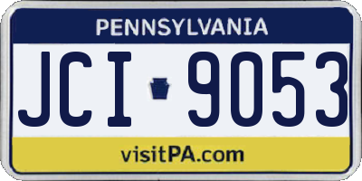 PA license plate JCI9053