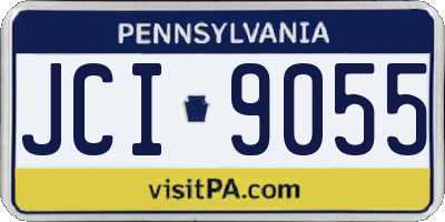 PA license plate JCI9055