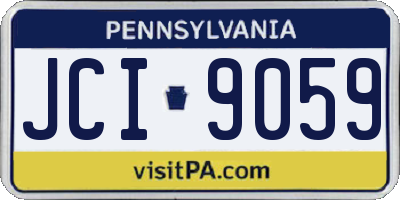 PA license plate JCI9059