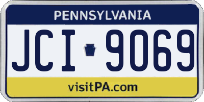 PA license plate JCI9069