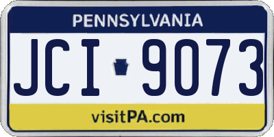 PA license plate JCI9073