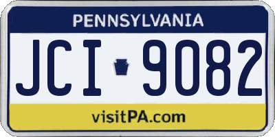 PA license plate JCI9082