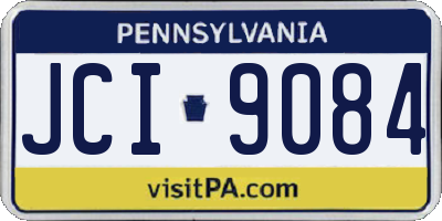 PA license plate JCI9084