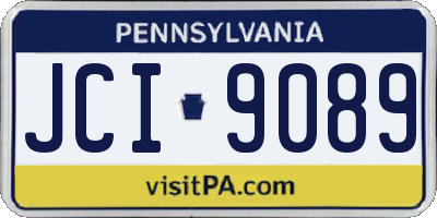 PA license plate JCI9089