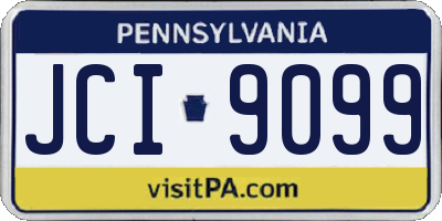 PA license plate JCI9099
