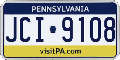 PA license plate JCI9108