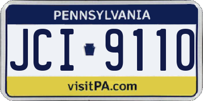 PA license plate JCI9110