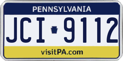 PA license plate JCI9112