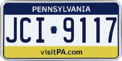 PA license plate JCI9117
