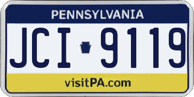 PA license plate JCI9119