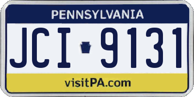 PA license plate JCI9131