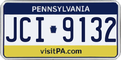 PA license plate JCI9132