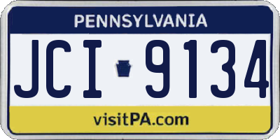 PA license plate JCI9134