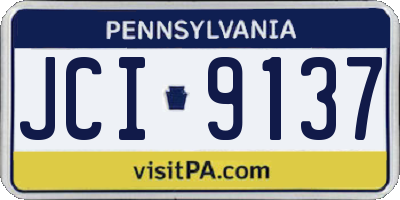 PA license plate JCI9137