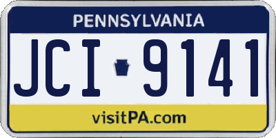 PA license plate JCI9141