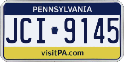 PA license plate JCI9145