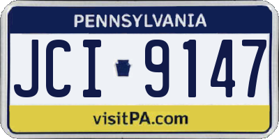 PA license plate JCI9147