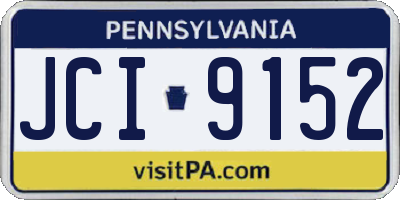 PA license plate JCI9152