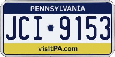 PA license plate JCI9153
