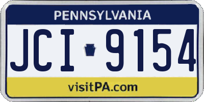 PA license plate JCI9154