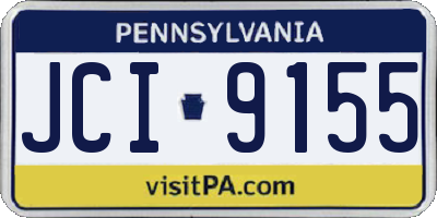PA license plate JCI9155