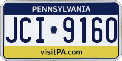 PA license plate JCI9160