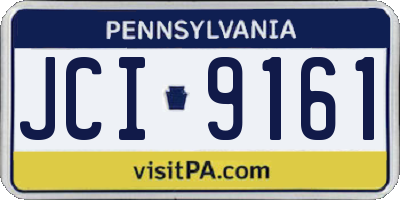 PA license plate JCI9161