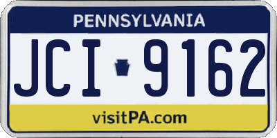 PA license plate JCI9162