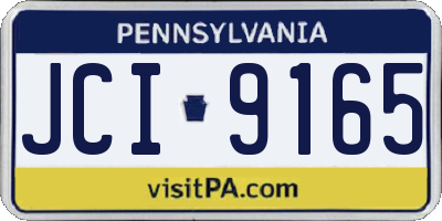 PA license plate JCI9165