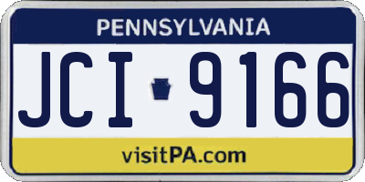 PA license plate JCI9166
