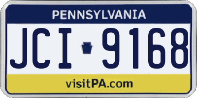 PA license plate JCI9168
