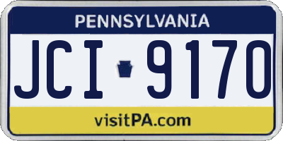 PA license plate JCI9170