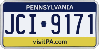 PA license plate JCI9171