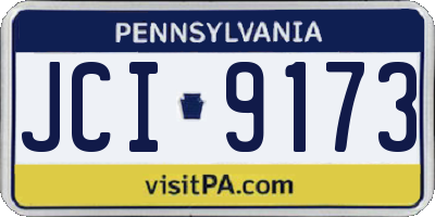 PA license plate JCI9173