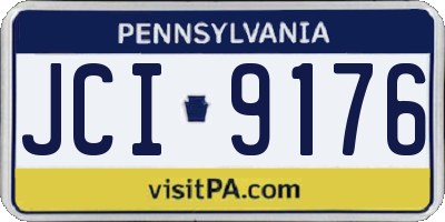 PA license plate JCI9176