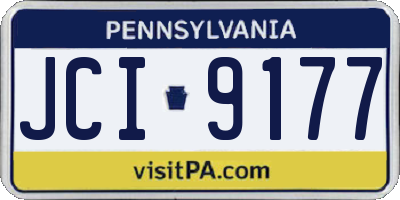 PA license plate JCI9177