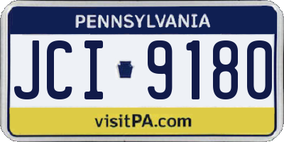 PA license plate JCI9180