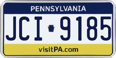 PA license plate JCI9185