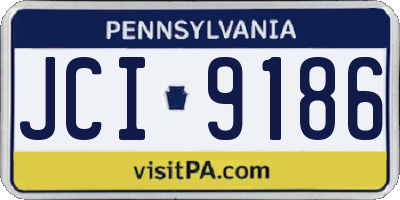 PA license plate JCI9186