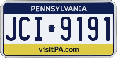 PA license plate JCI9191