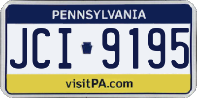 PA license plate JCI9195