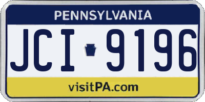 PA license plate JCI9196