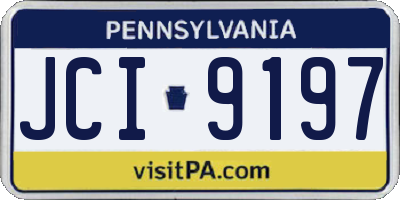 PA license plate JCI9197